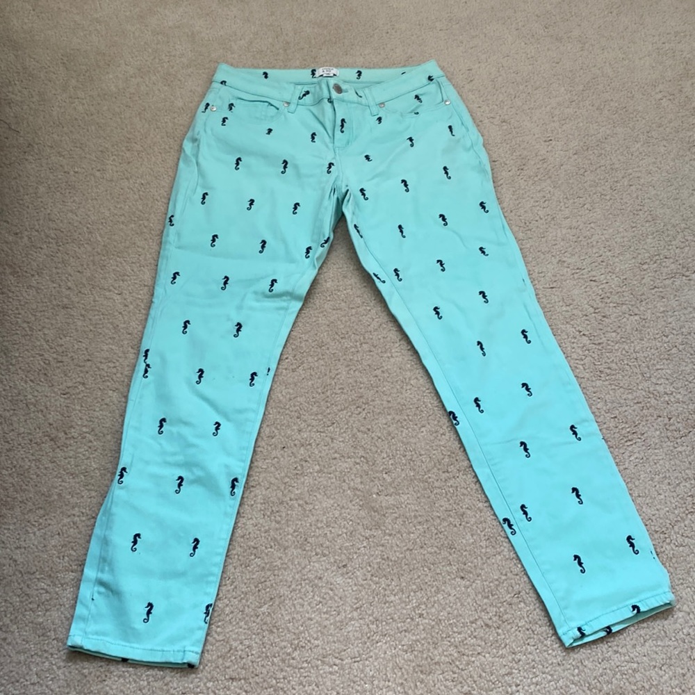 Teal capri pants